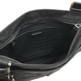 プラダ PRADA ナイロンショルダーバッグ ブラック シルバー金具 ナイロン/レザー メンズ ショルダーバッグ