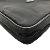 プラダ PRADA ナイロンショルダーバッグ ブラック シルバー金具 ナイロン/レザー メンズ ショルダーバッグ