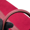 エルメス HERMES ガーデンファイルPM □J刻印 ルージュ トワル/レザー レディース ショルダーバッグ