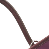 エルメス HERMES ガーデンファイルPM □J刻印 ルージュ トワル/レザー レディース ショルダーバッグ