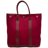 エルメス HERMES ガーデンファイルPM □J刻印 ルージュ トワル/レザー レディース ショルダーバッグ