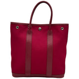 エルメス HERMES ガーデンファイルPM □J刻印 ルージュ トワル/レザー レディース ショルダーバッグ