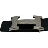 エルメス HERMES コンスタンス ベルト 80cm □L ブラック/ブルードプリュス ボックスカーフ/トゴ メンズ ベルト