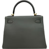 エルメス HERMES ケリー28 内縫い W刻 ブルーグラシエ ゴールド金具 トゴ レディース ショルダーバッグ