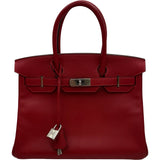 エルメス HERMES バーキン30 パーソナルオーダー C刻 ルージュカザック シルバー金具 シェーブル レディース ハンドバッグ