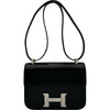 エルメス HERMES コンスタンス24 ミロワール W刻 ブラック シルバー金具 ボックスカーフ レディース ショルダーバッグ