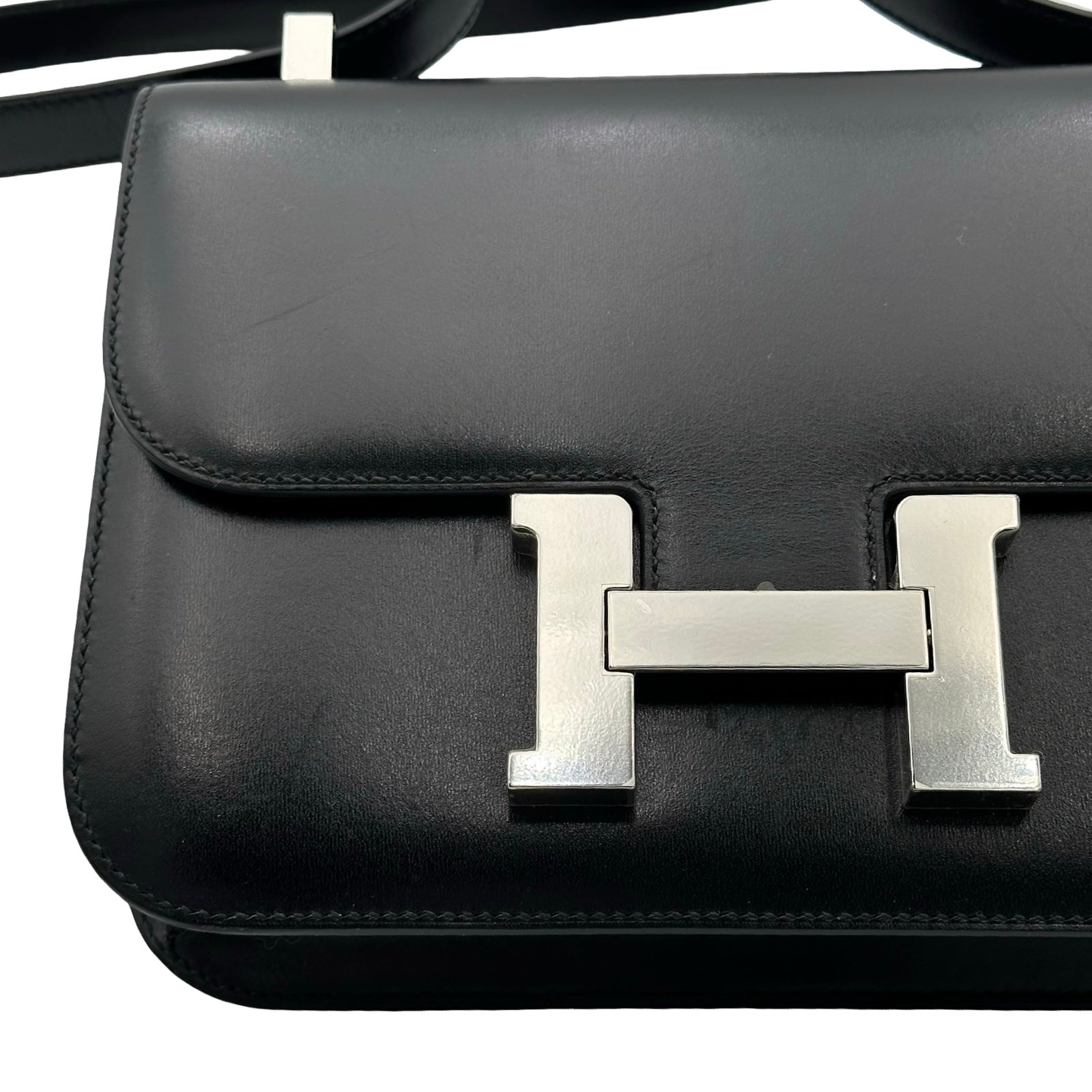エルメス HERMES コンスタンス24 ミロワール W刻 ブラック シルバー