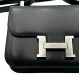 エルメス HERMES コンスタンス24 ミロワール W刻 ブラック シルバー金具 ボックスカーフ レディース ショルダーバッグ