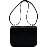 エルメス HERMES コンスタンス24 ミロワール W刻 ブラック シルバー金具 ボックスカーフ レディース ショルダーバッグ