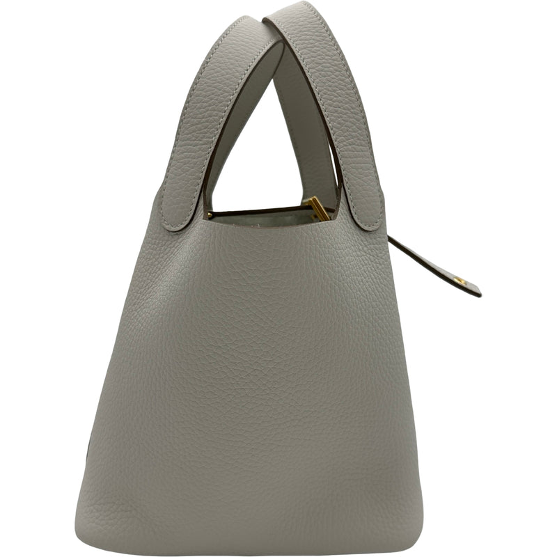エルメス HERMES ピコタンロックPM K刻 ニューグリペール シルバー金具 