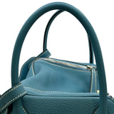 エルメス HERMES リンディ30 □Q刻 ブルージーン シルバー金具 トリヨン レディース ショルダーバッグ