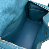 エルメス HERMES リンディ30 □Q刻 ブルージーン シルバー金具 トリヨン レディース ショルダーバッグ