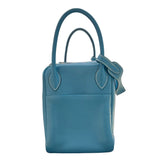 エルメス HERMES リンディ30 □Q刻 ブルージーン シルバー金具 トリヨン レディース ショルダーバッグ