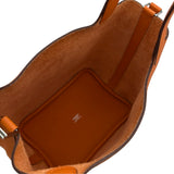 エルメス HERMES ピコタンロックPM U刻 オレンジ シルバー金具 トリヨン レディース ハンドバッグ