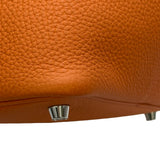 エルメス HERMES ピコタンロックPM U刻 オレンジ シルバー金具 トリヨン レディース ハンドバッグ