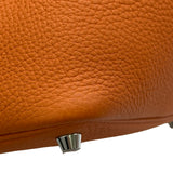 エルメス HERMES ピコタンロックPM U刻 オレンジ シルバー金具 トリヨン レディース ハンドバッグ
