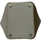 エルメス HERMES ピコタンロックPM トリコロール W刻 ニューグリペール/ベージュマルファー/マカサー シルバー金具 トリヨン レディース ハンドバッグ