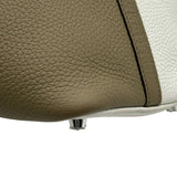 エルメス HERMES ピコタンロックPM トリコロール W刻 ニューグリペール/ベージュマルファー/マカサー シルバー金具 トリヨン レディース ハンドバッグ