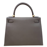 エルメス HERMES ケリー28 内縫い D刻 エタン ゴールド金具 エプソン レディース ショルダーバッグ