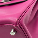 エルメス HERMES ケリー25　外縫い D刻 ローズパープル シルバー金具 スイフト レディース ショルダーバッグ