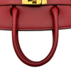 エルメス HERMES オータクロア32 〇Z刻 ルージュヴィフ ゴールド金具 ボックスカーフ レディース ハンドバッグ