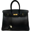 エルメス HERMES バーキン35 □H刻 ブラック ゴールド金具 アルデンヌ レディース ハンドバッグ