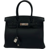 エルメス HERMES バーキン30 W刻 ブラック シルバー金具 トゴ レディース ハンドバッグ