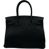 エルメス HERMES バーキン30 W刻 ブラック シルバー金具 トゴ レディース ハンドバッグ