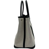 エルメス HERMES ガーデンパーティ PM Y刻印 ホワイト/ブラック シルバー金具 トワル レディース トートバッグ