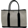 エルメス HERMES ガーデンパーティ PM Y刻印 ホワイト/ブラック シルバー金具 トワル レディース トートバッグ