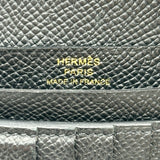 エルメス HERMES ベアンコンパクト ブラック ゴールド金具 エプソン レディース 二つ折り財布