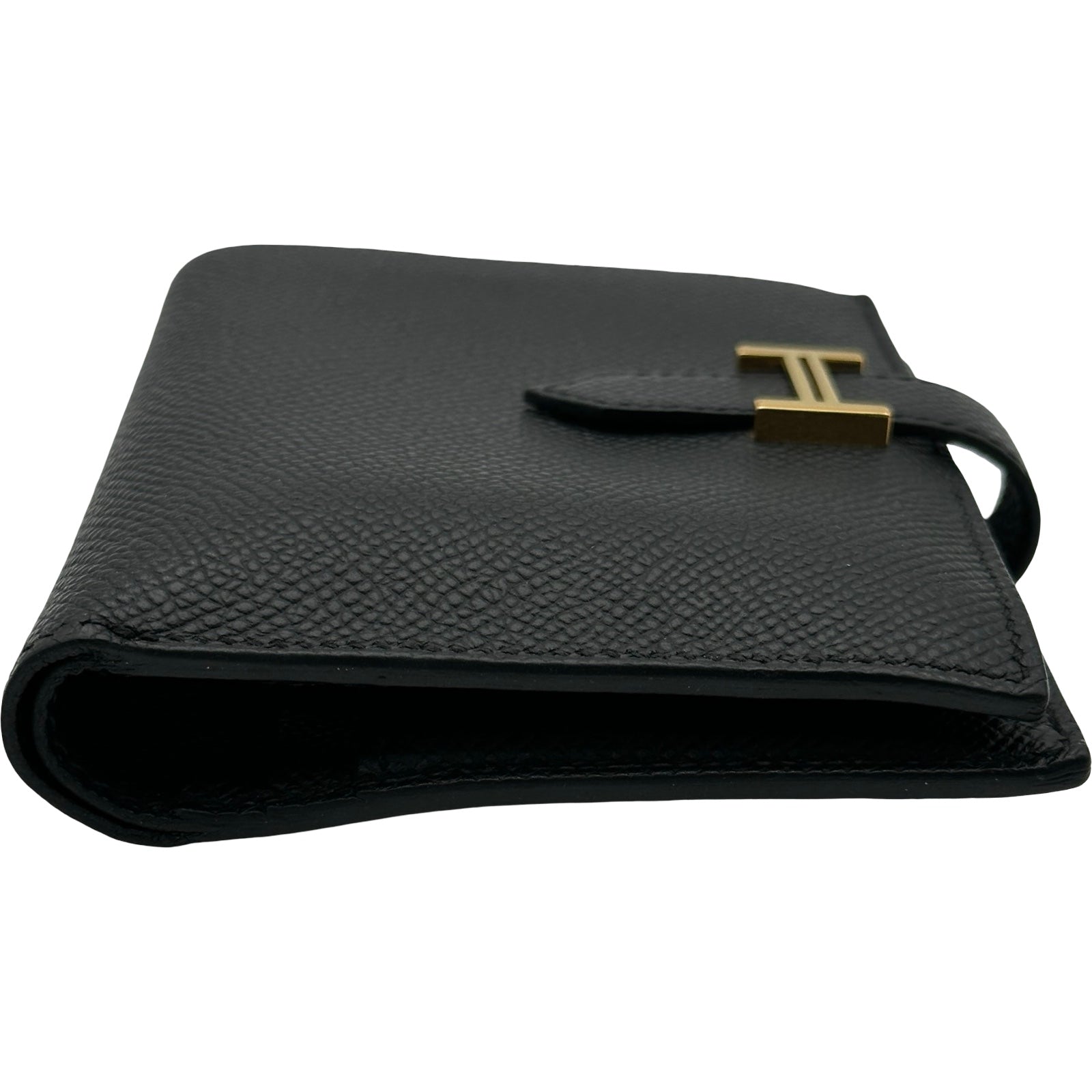 エルメス HERMES ベアンコンパクト ブラック ゴールド金具 エプソン レディース 二つ折り財布 エルメス HERMES ベアンコンパクト ブラック ゴールド金具 エプソン