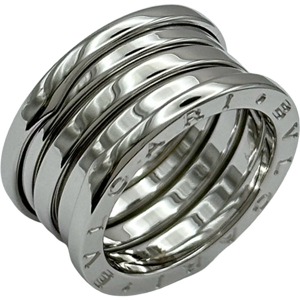 ブルガリ BVLGARI ビーゼロワンリング4バンド(M) ホワイトゴールド 750