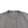 エルメス HERMES セリエボタンノーカラーカーディガン グレー カシミヤ レディース カーディガン