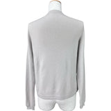 エルメス HERMES セリエボタンノーカラーカーディガン グレー カシミヤ レディース カーディガン