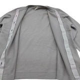 エルメス HERMES セリエボタンノーカラーカーディガン グレー カシミヤ レディース カーディガン