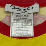 クリスチャン・ディオール Christian Dior 総柄プリントTシャツ 5E16155203 イエロー コットン レディース 半袖Ｔシャツ