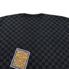ルイ・ヴィトン LOUIS VUITTON ダミエ総柄ショートスリーブニットトップス HTN10W ブラック コットン メンズ ニット