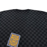 ルイ・ヴィトン LOUIS VUITTON ダミエ総柄ショートスリーブニットトップス HTN10W ブラック コットン メンズ ニット