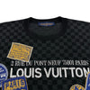 ルイ・ヴィトン LOUIS VUITTON ダミエ総柄ショートスリーブニットトップス HTN10W ブラック コットン メンズ ニット