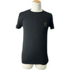 ヴェルサーチ VERSACE ロゴプリントTシャツ AUU01005 ブラック コットン メンズ 半袖Ｔシャツ