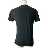 ヴェルサーチ VERSACE ロゴプリントTシャツ AUU01005 ブラック コットン メンズ 半袖Ｔシャツ