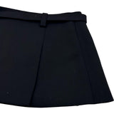 ミュウミュウ miu miu ロゴベルトミニスカート MG2012 ブラック ウール レディース ミニスカート