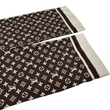 ルイ・ヴィトン LOUIS VUITTON モノグラム総柄シルクパンツ FNPX80 ブラウン シルク レディース パンツ
