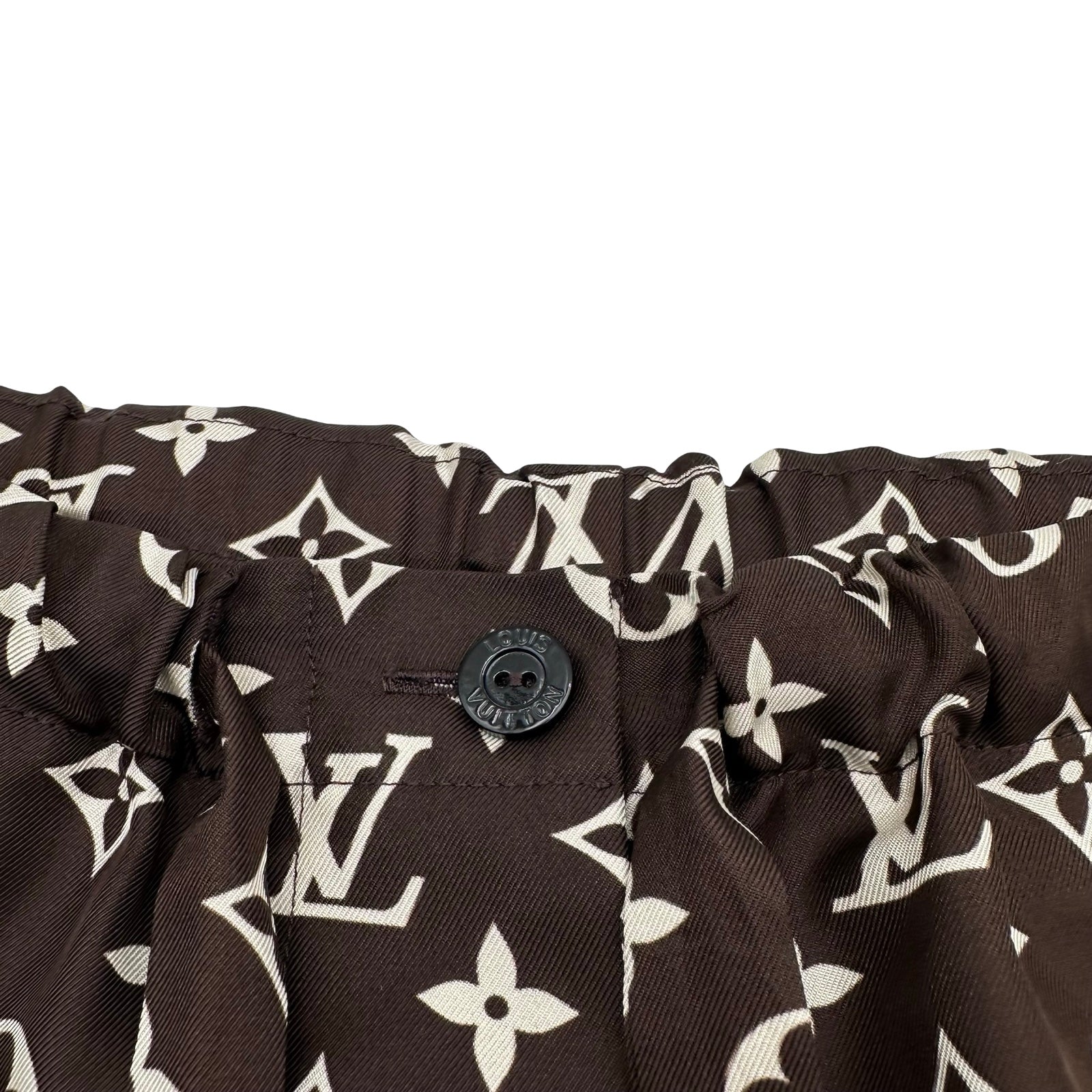 ルイ・ヴィトン LOUIS VUITTON モノグラム総柄シルクパンツ FNPX80