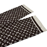 ルイ・ヴィトン LOUIS VUITTON モノグラム総柄シルクパンツ FNPX80 ブラウン シルク レディース パンツ