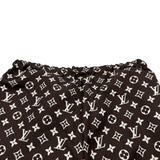 ルイ・ヴィトン LOUIS VUITTON モノグラム総柄シルクパンツ FNPX80 ブラウン シルク レディース パンツ