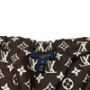 ルイ・ヴィトン LOUIS VUITTON モノグラム総柄シルクパンツ FNPX80 ブラウン シルク レディース パンツ