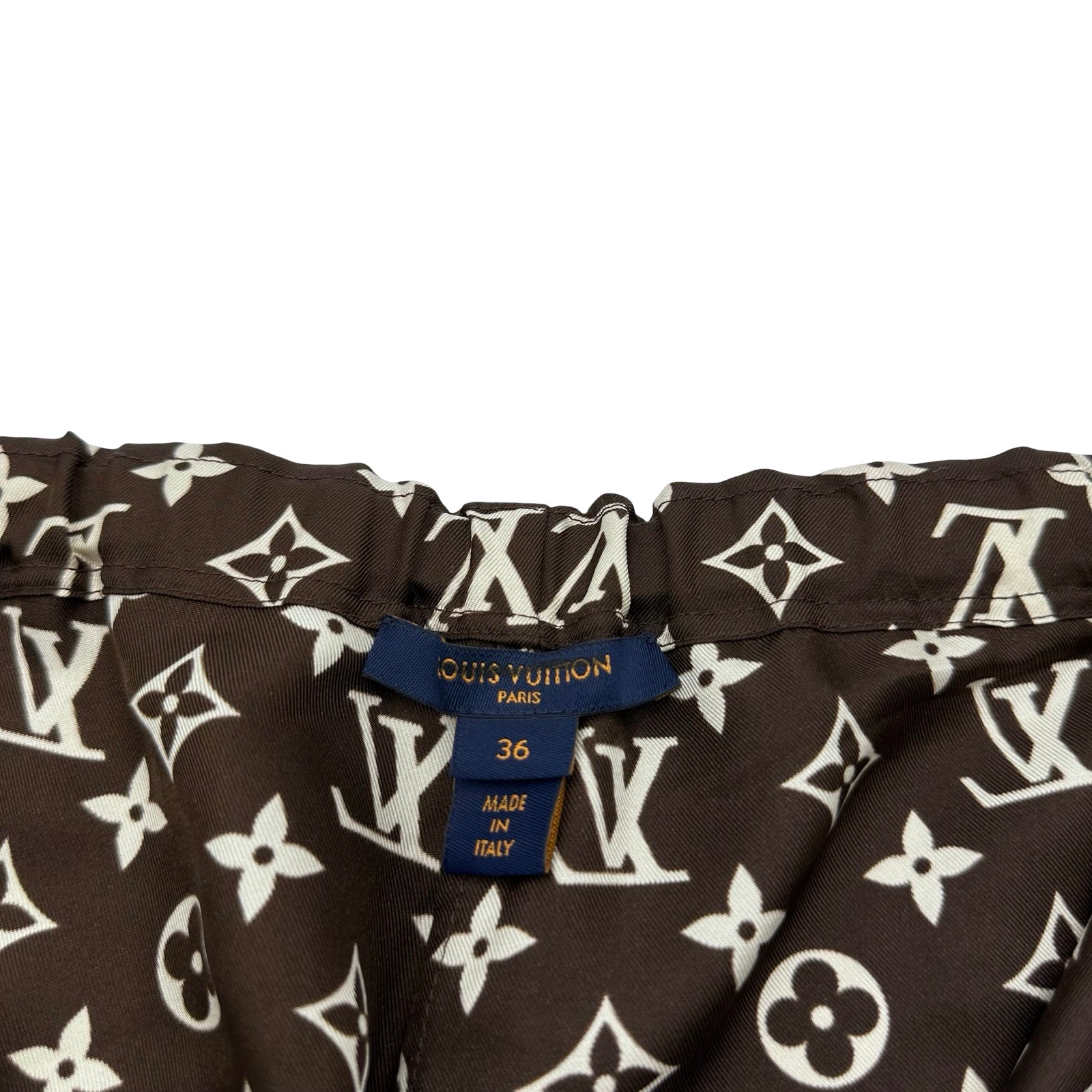 ルイ・ヴィトン LOUIS VUITTON モノグラム総柄シルクパンツ FNPX80