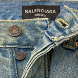 バレンシアガ BALENCIAGA バギーデニムパンツ ブルー コットン ユニセックス デニムパンツ